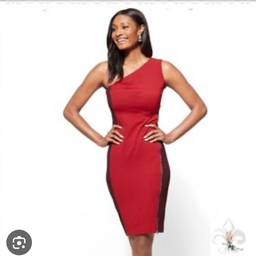 Party Dress One Shoulder Red